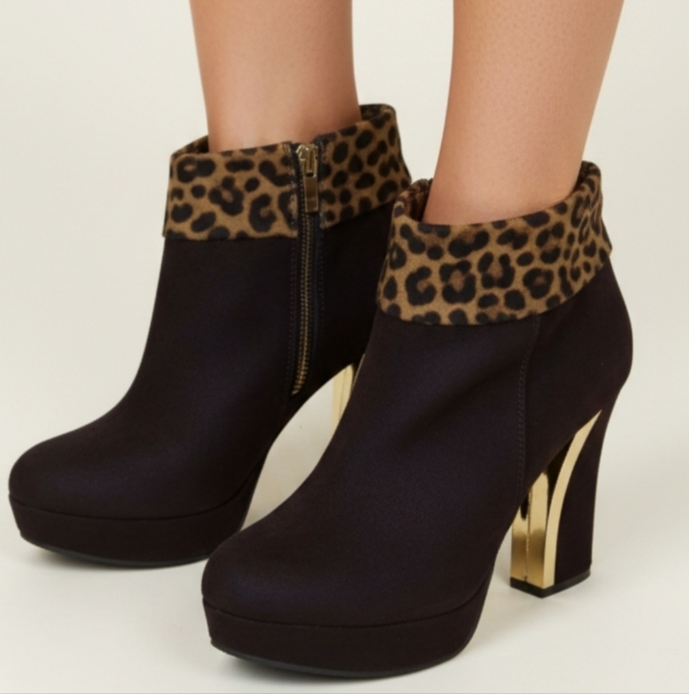 Daphene ankle boot leopard print and Jewels 8